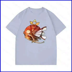 GN Slay the Spire 2 Magikarp Pokemon 220g cotton dày áo thun mùa hè Anime tay ngắn hàng đầu NG