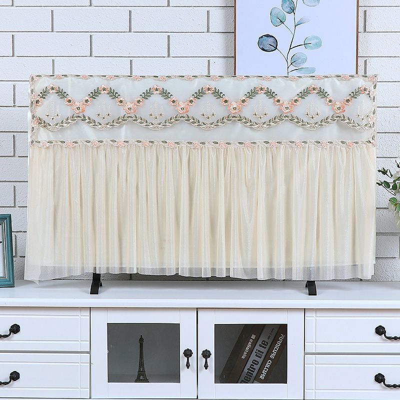 YHMJFBY1314 Phong Cách Mới Vỏ Tivi Đa Năng Chống Bụi 183-216-233cm Ren Bao Vải Treo Để Bàn Bề Mặt Cong Boot Không Nhặt Lên