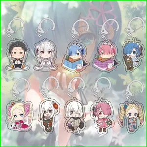 HT3 Re Life in a different world from zero Acrylic Móc Khóa Emilia Mặt Dây Chuyền Phụ Kiện Anime Ngoại Vi TH3
