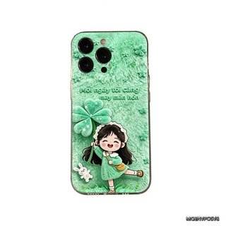 Ốp Điện Thoại Trong Suốt Cô Gái Dễ Thương Thích Hợp Cho iPhone 11promax 12promax 11 12 13 14 Pro max 15promax 15 16 17 pro max xr xs 12pro 13pro Ốp Mềm Chống Sốc