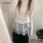 AqToCna Trắng Chấm Bi Ren Váy Lưới Thiết Kế Nửa Thân Trang Trí Cửa Sổ Che Cho Phòng Khách Và Phòng Ngủ AqToCna