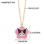 Sanrio Hoạt Hình Hoa KT Mèo Pudding Chó Kuromi Dầu Nhỏ Giọt Hợp Kim Trang Sức Mặt Dây Chuyền Vòng Cổ Thời Trang Đi Lại