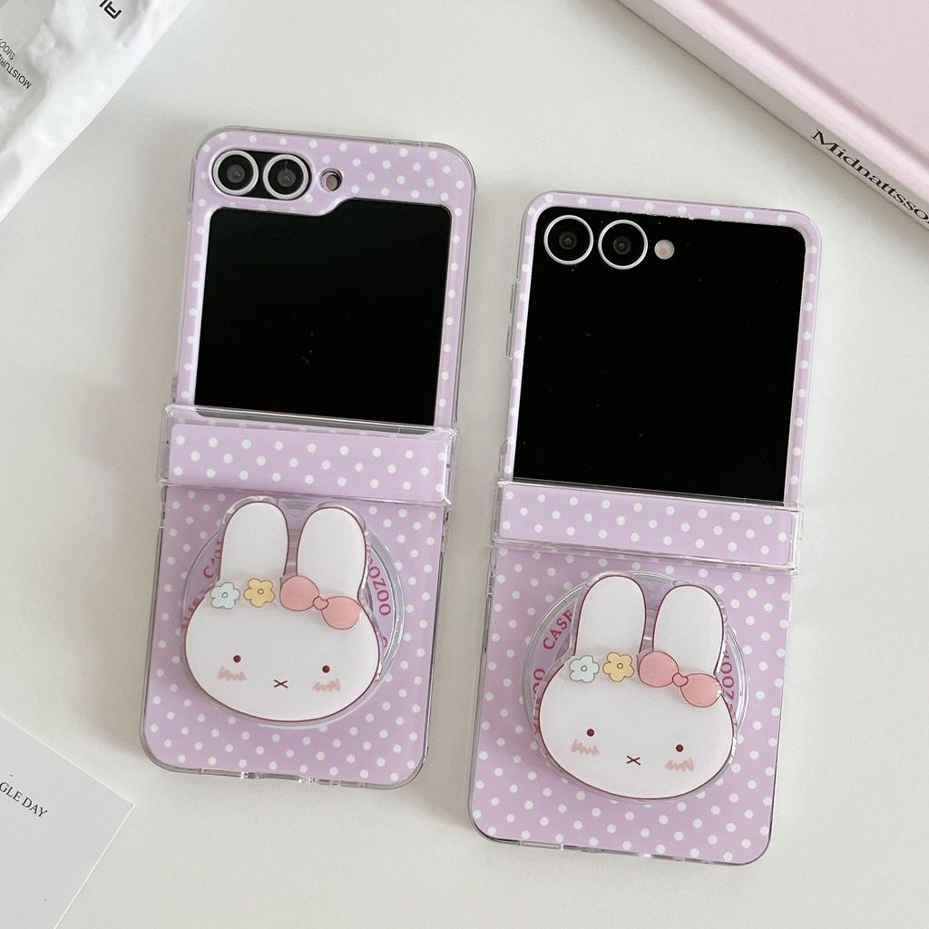 Thích Hợp Cho Samsung Galaxy ZFlip7 zflip6 Chấm Bi Vỏ Điện Thoại Từ Tính Dây Gấp Vỏ Cứng Cho Z Flip 7 6 5 4 3 5G HW Pura N3Flip MixFlip 2 Vỏ Bảo Vệ
