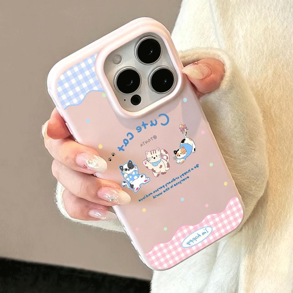 Ốp lưng hình mèo nhỏ cho iPhone 17/16/15, bảo vệ iPhone 14/13/12/11