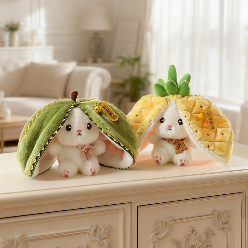 Spike Price Thỏ Nhỏ Trái Cây Series Mặt Dây Chuyền Sang Trọng Đồ Chơi Trái Cây Biến Đổi Túi Thỏ Đồ Trang Trí Búp Bê Búp Bê Trẻ Em Quà Tặng