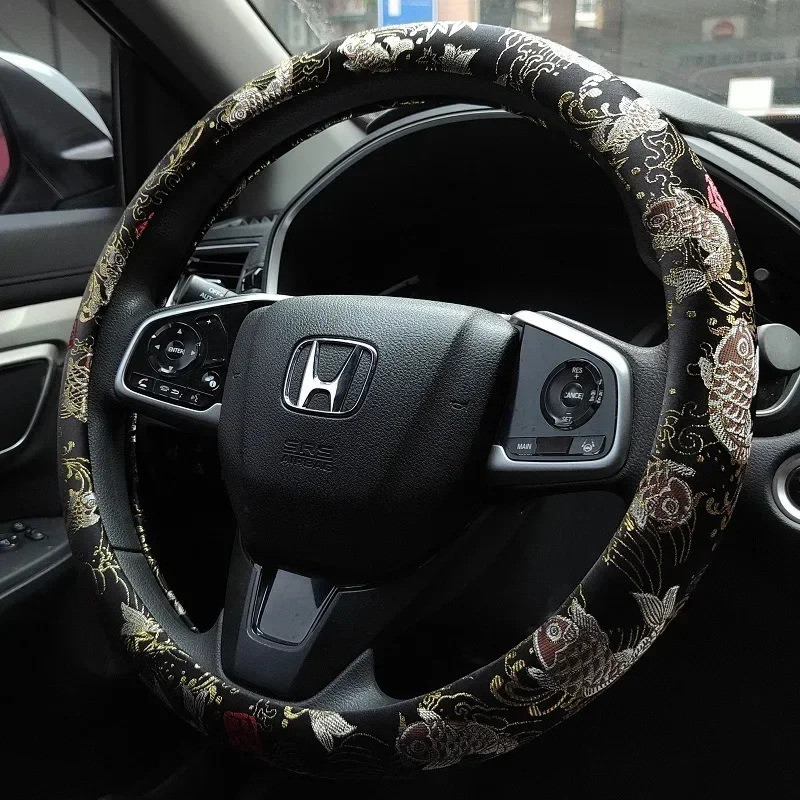 Decal Xe Đen Cá Koi Chống Mài Mòn Vải Miếng Dán Cửa Bảng Trần Trang Trí Nội Thất Phụ Kiện