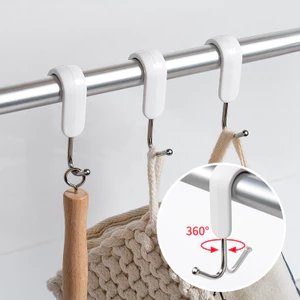 Phong Cách Nhật Bản Thép Không Gỉ Hình Chữ S Móc Nhà Bếp Phòng Tắm Chữ Thập Chống Trơn Trượt Khóa Hàng Móc Xoay Được S-Hook Áo Mũ Túi Móc26050607
