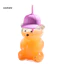 Cốc thủy tinh hình gấu có nắp ống hút 600ml – Cốc Sippy tái sử dụng cho cà phê đá, nước ép, trà sữa; an toàn máy rửa chén, nắp gấu dễ thương