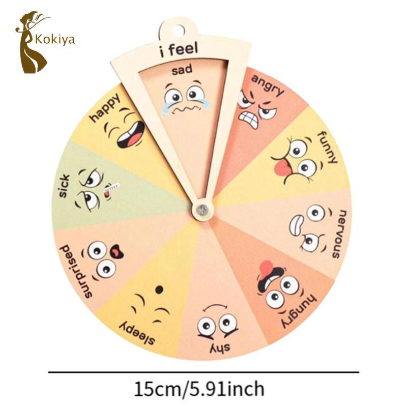 Bánh xe cảm xúc bằng gỗ dạy cảm xúc với khuôn mặt Công cụ giảng dạy tương tác