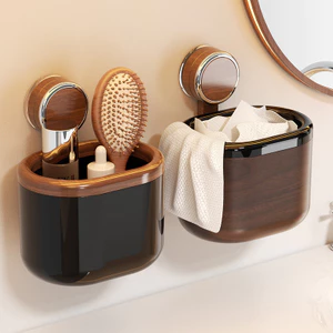 Thùng rác nhựa Mini có giá trị cao Cốc hút đa năng Phòng tắm Phòng ngủ đa năng Máy tính để bàn đa năng có thể gắn tường Ex