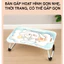Bàn Học Gấp Gọn Ngồi Bệt 60x40 Có Kê Sách Khay Đựng Ly Tay Cầm Tiện Lợi Cho Học Sinh Sinh Viên Làm Việc