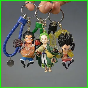 HT3 ONE PIECE Hình Móc Khóa PVC Anime Đồ Chơi Mô Hình Luffy Zoro Sanji Móc Khóa Túi Mặt Dây Chuyền Móc Chìa Khóa Quà Tặng TH3