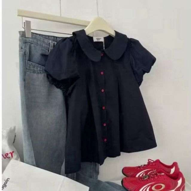 Sơ mi bèo cổ sen dáng babydoll to phồng siêu đang yêu SMZ933 - SamHi Closet
