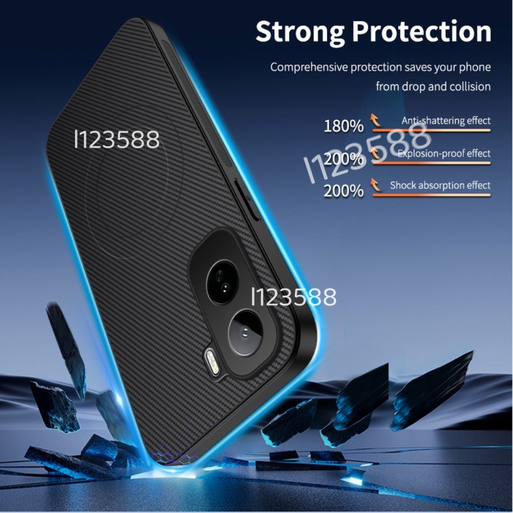 Dành Cho iQOO Z11 5G 2026 Họa Tiết Sợi Carbon Chống Mồ Hôi Ốp lưng iQOOZ11 5G Chống Ngón Tay Bảo Vệ Mặt Sau Chống Sốc