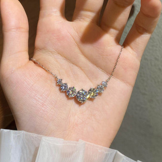 Châu Âu Mỹ ins Phong Cách Mới Trái Tim Mũi Tên Mô Phỏng Moissanite Vòng Cổ Nữ