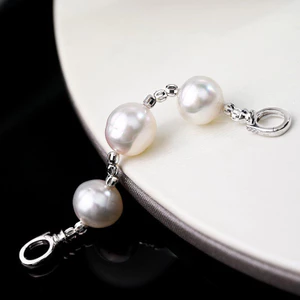 Ánh sáng sang trọng Baroque giả ngọc trai mở rộng chuỗi vòng cổ đa năng Khóa đôi ngọc trai tự làm Chuỗi mở rộng phù hợp với trang sức đa năng cao cấp Mô-đun DIY có thể được sử dụng làm vòng cổ Vòng đeo tay Dây xích thắt lưng Dây chuyền kính Chuỗi túi chuỗ