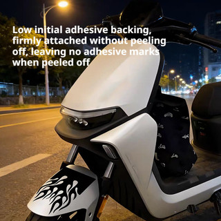 SEAMETAL Xe Máy Phía Trước Fender Ngọn Lửa Miếng Dán Chống Thấm Nước Chống Mài Mòn Decal Xe Máy Sửa Đổi Phụ Kiện
