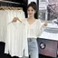 Mùa Hè Trắng Mỏng Phong Cách Chống Nắng Dệt Kim Nhỏ Cardigan Phong Cách Lười Retro Rời Giữa Chiều Dài Áo Khoác Thoáng Khí Thoáng Khí Mỏng Hơn
