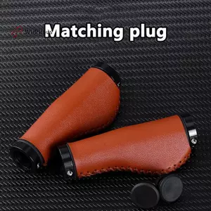 Tay cầm xe đạp da PU cổ điển, chống trượt, phù hợp xe đạp leo núi
