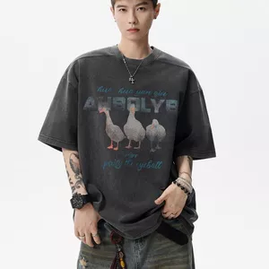 Áo thun ngắn tay nam nữ từ cotton nguyên chất, phong cách Mỹ với hình in đặc sắc, phù hợp cho những buổi dạo phố mùa hè.
