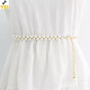 Dây đeo thắt lưng ngọc trai thời trang, thanh lịch, phù hợp với váy và áo len - Phụ kiện mới