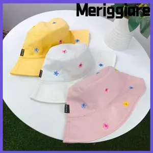 Mũ xô MERIGGIARE Mũ chống nắng thêu hoa thời trang