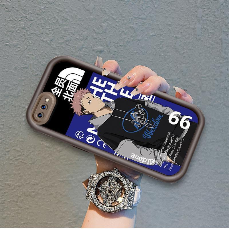 Ốp Lưng Cho OPPO A3S A12E Hoạt Hình Silicon Điện Thoại Thông Minh Mềm TPU Jujutsu Kaisen Anime Mắt Thiên Thần Chống Sốc Ốp Lưng