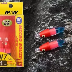 SAIA 2 mồi tôm gỗ, jig móc 40mm 1.68g, phù hợp câu cá mô phỏng năm 2024