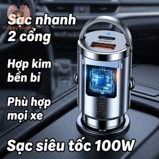 Bộ sạc ô tô Sạc siêu nhanh Hợp kim kẽm Thiết kế nhỏ gọn Bảo vệ đa năng Tương thích với tất cả các ô tô