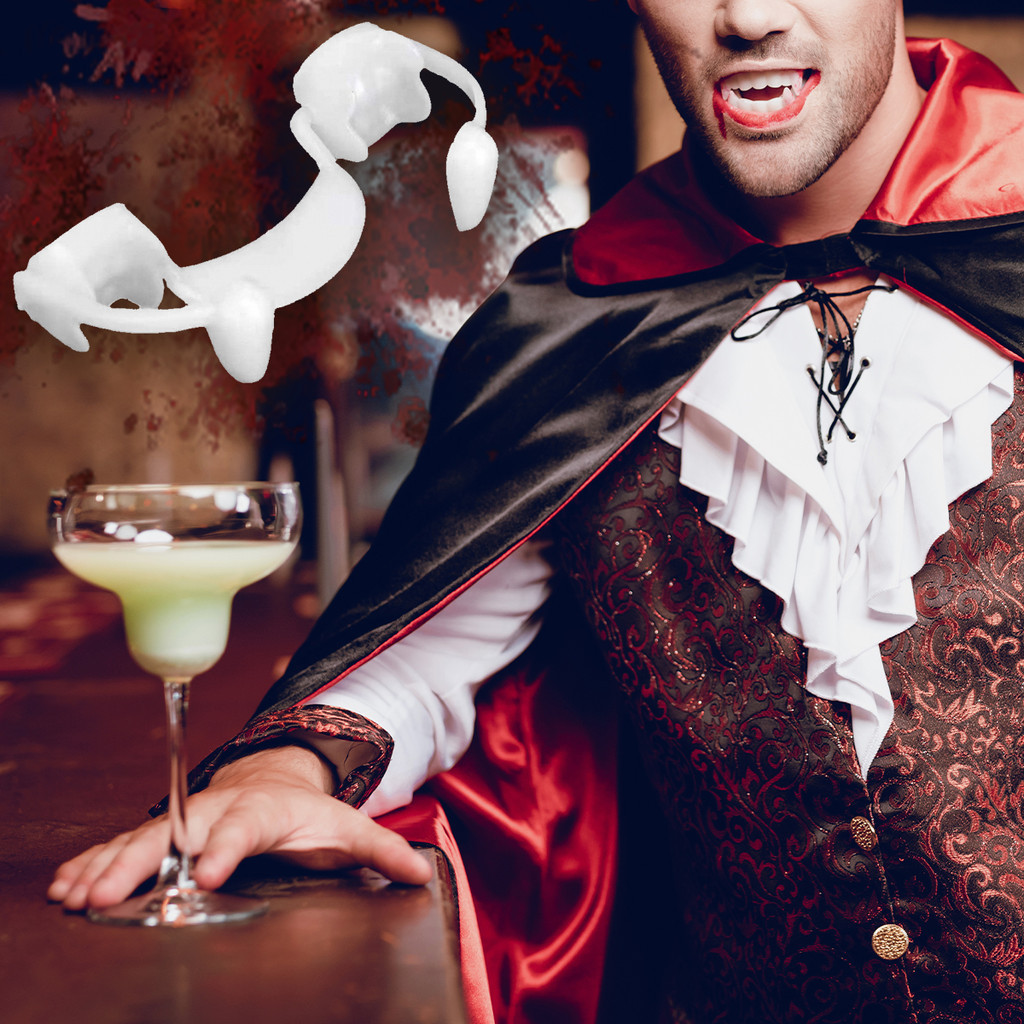 Răng nanh giả Halloween thu gọn an toàn khi đeo Răng giả cosplay،Chống đỡ (cắn)