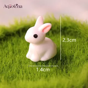 AqToCna - Bộ 10 Thỏ Nhựa Mini Dễ Thương, Trang Trí Nhà Búp Bê