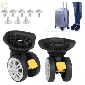 ROLY 1 Cặp Bánh Xe Vali, Xoay Tắt Tiếng Phanh Hành Lý Bánh Xe Thay Thế, Bánh Xe Đa Năng Màu Đen Bền Đẹp Sử Dụng Ngoài Trời