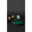 Mũ MLB New York Yankees màu đen/xanh lá cây rừng, có hoa hồng đỏ và miếng dán World Series 1999 - Không kèm phụ kiện