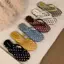 TT Polka Dot Flat Flip-Flops Nữ Mùa Hè Phong Cách Mới Phiên Bản Hàn Quốc Dép Đi Biển Dép Dép Dép Thoải Mái