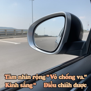 Gương điểm mù ô tô lồi HD Glass 360 Bộ chiếu hậu góc rộng có thể điều chỉnh hai góc rộng