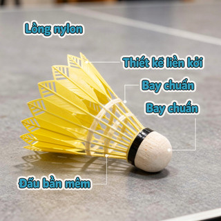 Cầu lông nylon bền bỉ, chuyến bay ổn định, phù hợp cả trong và ngoài trời
