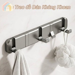 Móc Treo Tường Có Thể Gập Lại Dính Áo Giá Abs Phòng Tắm Nhà Bếp Vô Hình Không Khoan 4 5 6 Móc