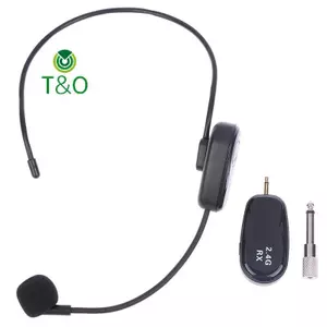 Bộ phát micro không dây gắn trên đầu 2.4G đa năng có đầu thu cho loa khuếch đại giọng nói Hướng dẫn du lịch giảng dạy [mới]