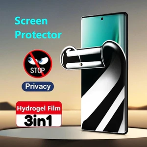 Phim Hydrogel mềm bảo mật 3in1 + Phim mặt sau bằng sợi Carbon cho Redmi K40S K40 Pro Pro + Bảo vệ màn hình chống gián điệp chơi game cho Redmi K30S K30i K30 K20 Ultra Pro Phim bảo vệ Zoom