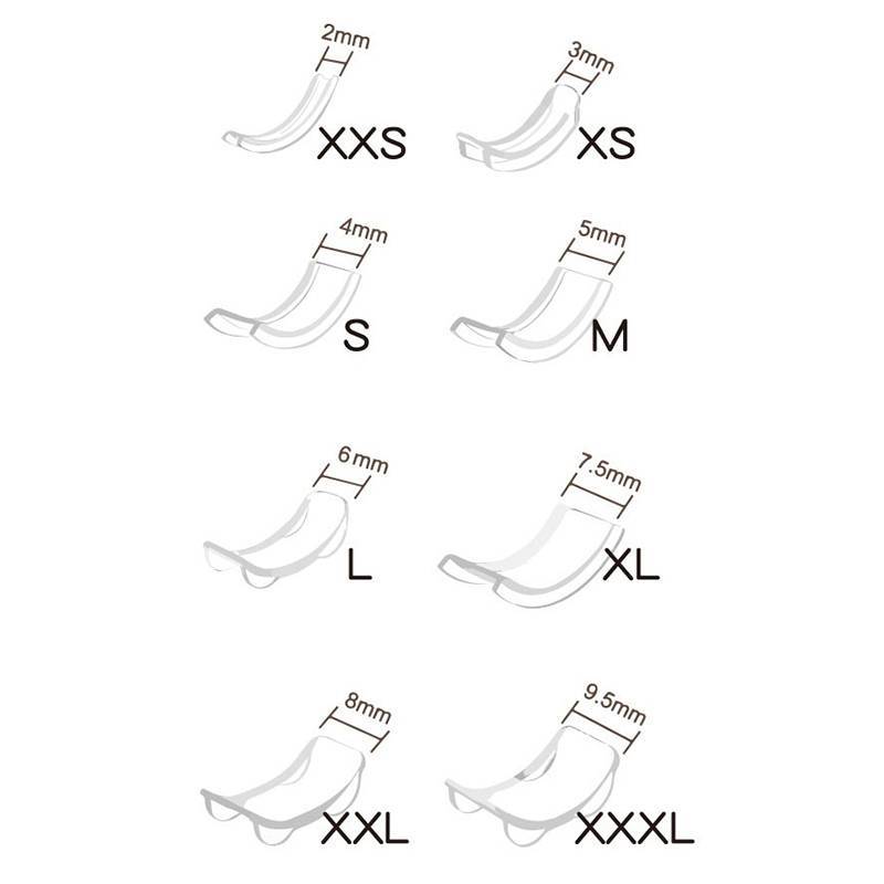 KUZHEN Silicone Mềm Nhẫn Resizer Bộ 8 Chiếc Vô Hình Kích Thước Vòng Điều Chỉnh Miếng Đệm Cho Dây Rời Cho Đám Cưới Hoặc Kỷ Niệm HOT