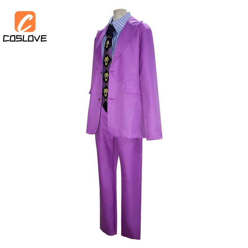 Jojo Kỳ Dị - cosplay quần áo trọn bộ màu tím cho người lớn, phù hợp các sự kiện
