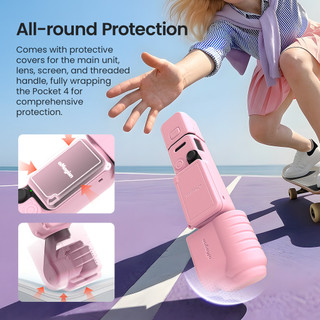 Dành Cho DJI Osmo Pocket 4 Vỏ Bảo Vệ Silicon Nhiều Màu Sắc Thân Silicon Bao Ống Kính Pocket4 Cầm Tay Thể Thao Camera Phụ Kiện