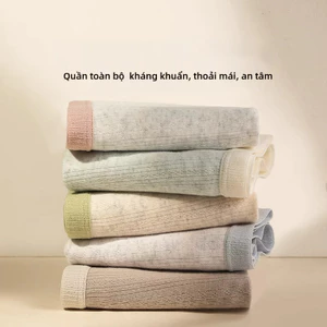 Quần lót nữ cotton nguyên chất phong cách mới, Đáy cotton kháng khuẩn, Kích thước lớn Thích hợp cho bé gái Plump.