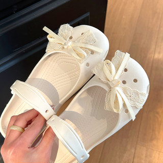 Phụ kiện nơ ren lỗ giày DIY trang trí dép, khóa giày ballet nữ 2026.4.28