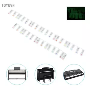 Toyuvn 61 miếng dán đàn piano kích thước đầy đủ có thể tháo rời để ngăn ngừa rách với hộp để luyện tập