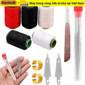 BAMBOOB Bộ dụng cụ may vá 31/34/37 món, sửa chữa đa năng, chỉ kim, di động, kèm kim may quilt trên cùng