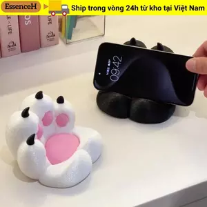 Giá đỡ điện thoại ESSENCEH Claw, Trang trí máy tính để bàn Giá đỡ điện thoại miếng đệm mèo vui nhộn, Giá đỡ điện thoại di động in bền bỉ cho người sắp xếp máy tính để bàn
