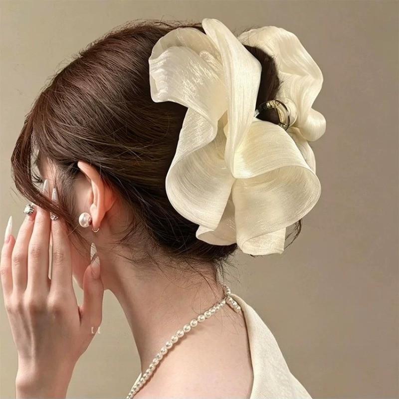 Hàn Quốc Voan Hàn Quốc Phù Hợp Với Tóc Thời Trang Người Phụ Nữ Đám Mây Phong Cách Mới Kẹp Tóc