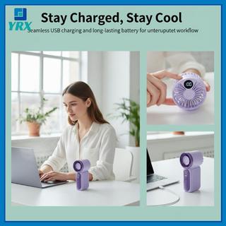Quạt cầm tay Mini YRX TypeC Turbo Portable Blowerpact làm mát có thể sạc lại cho ký túc xá bàn du lịch ngoài trời.