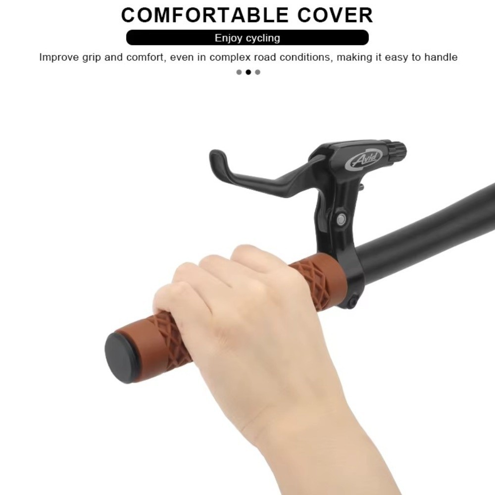 PYCOU 1 Cặp Tay Lái Xe Đạp, Tay Cầm Xe Đạp Leo Núi Thoải Mái Chống Trơn Trượt, Khóa Song Phương Đa Năng Chuyên Nghiệp Bền Chống Trơn Trượt Tay Cầm Xe Đạp Đường Bộ
